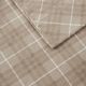 Olliix by True North by Sleep Philosophy Tan Plaid King Cozy Flannel 100% Cotton Flannel Printed Sheet Set-1