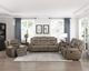 Homelegance® Hazen Brown Double Reclining Loveseat with Center Console-1