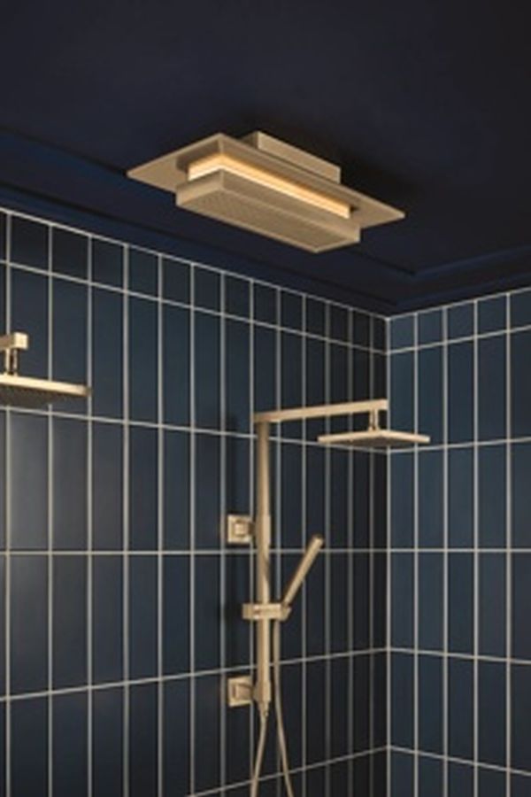 Brizo Frank Lloyd Wright® Brilliance® Luxe Gold® 21” Single-Function Raincan Shower Head with Integrated Lighting-2