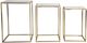 Jofran Inc. Global Archive Sorrento 3-Piece White Nesting Table Set with Gold Base-2