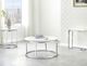 Steve Silver Co. Echo 3-Piece White Occasional Table Set with Chrome Base-1
