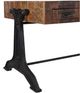 Home Trends & Design Bowery Antique Natural/Medium Brown Office Desk with Matte Black Base-3