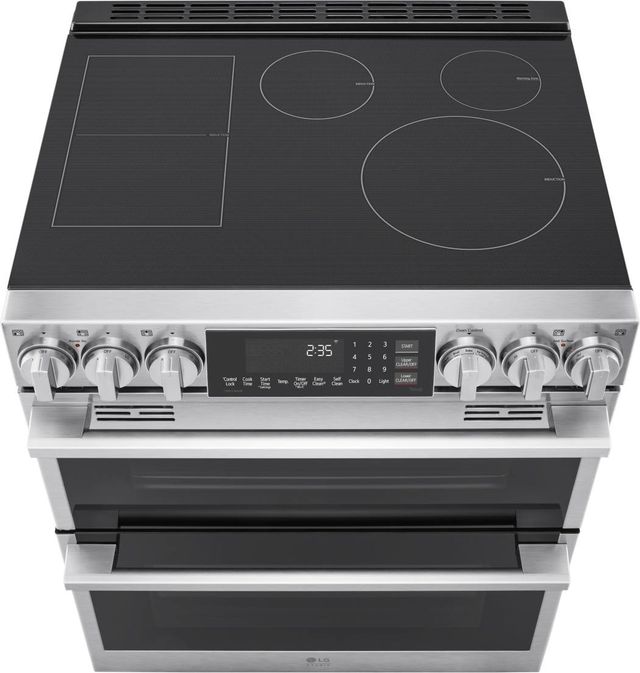 LG Studio 30"  PrintProof™ Stainless Steel Double Oven Slide-In Induction Range-3