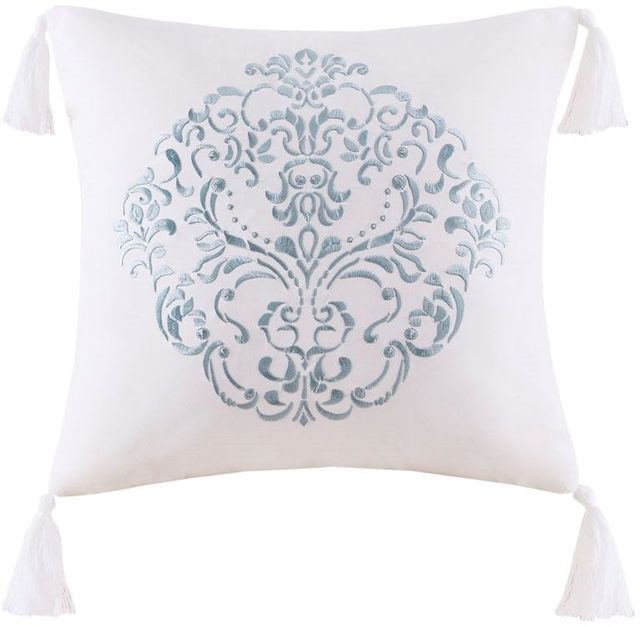 Olliix by Madison Park 4 Piece White Full/Queen Prelude Microsculpt Comforter Set-1