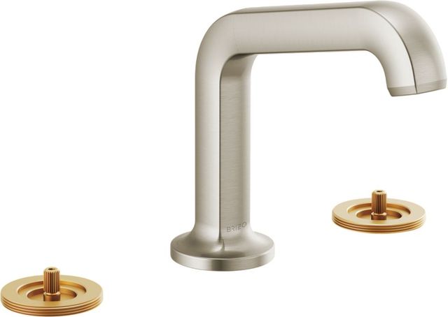 Brizo Kintsu® Brilliance® Luxe Nickel® Widespread Lavatory Faucet with Angled Spout-0