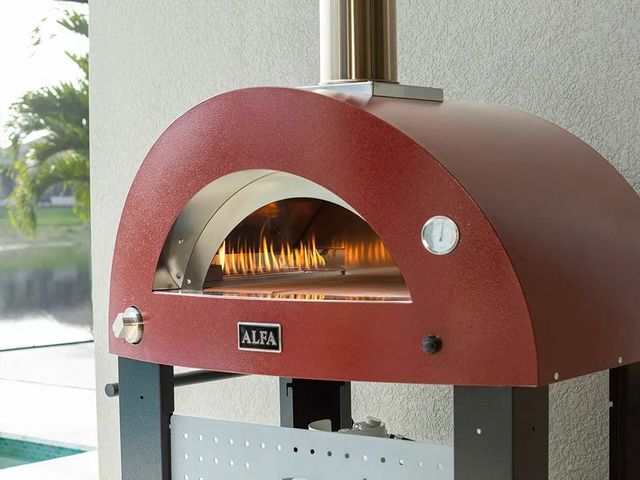 Alfa Moderno 2 Pizze 38" Anthracite Gray Natural Gas Pizza Oven-3