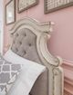 Signature Design by Ashley® Realyn Chipped White California King Upholstered Panel Bed-1