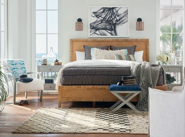 Universal Explore Home™ Escape Coastal Living Home Long Key Brown Queen Panel Bed-1