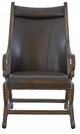 Elements International Hunter 2-Piece Brown Chair and Ottoman Set-3