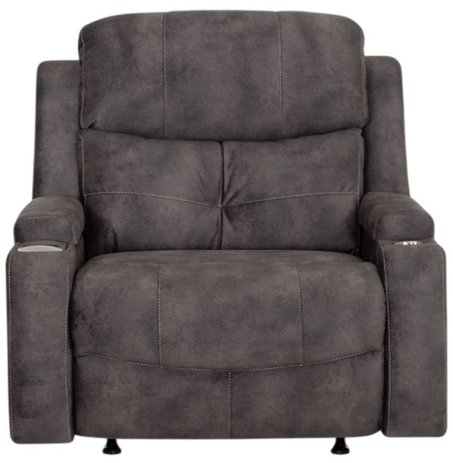 Franklin™ Arlington Monroe Ebony Chair and a Half Power Recliner-2