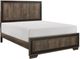 Mazin Furniture Ellendale Dark Ebony/Rustic Mahogany Full Panel Bed-0