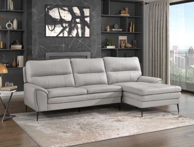 Homelegance® Essex 2-Piece Gray Right-Arm Facing Sectional and Chaise-1