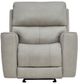 Leather Italia™ Cambria Ladero Cement Power Glider Recliner-1