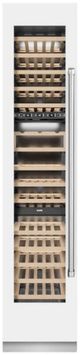 ZLINE 18 in. 9 Cu. Ft. Triple Zone 68 Bottle Left Hinge Column Wine Cooler in White Matte-0