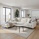 Renwil® Keely White Coffee Table with Matte Black Base-1