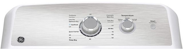 GE® 6.2 Cu. Ft. White Front Load Electric Dryer-1