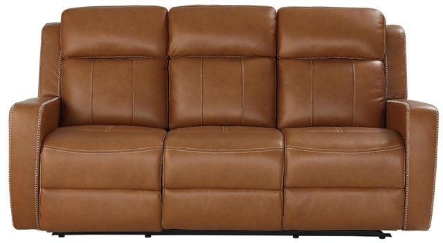 Bassett® Furniture Club Level Norwood Tan Power Reclining Sofa-2