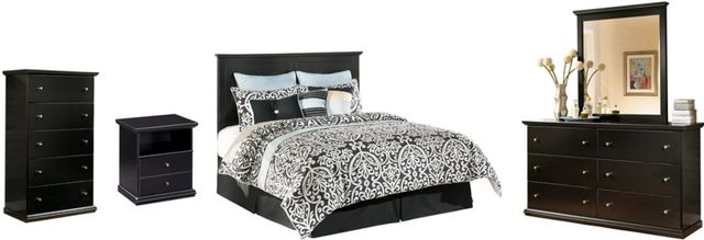 Signature Design by Ashley® Maribel 5-Piece Black King/California King Panel Bedroom Set-0