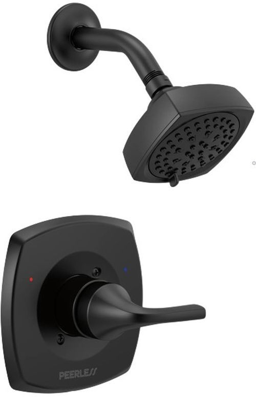 Peerless Parkwood® Matte Black Shower Trim Kit-0
