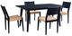 Powell® Cosgrove 5-Piece Black/Natural Dining Set-0