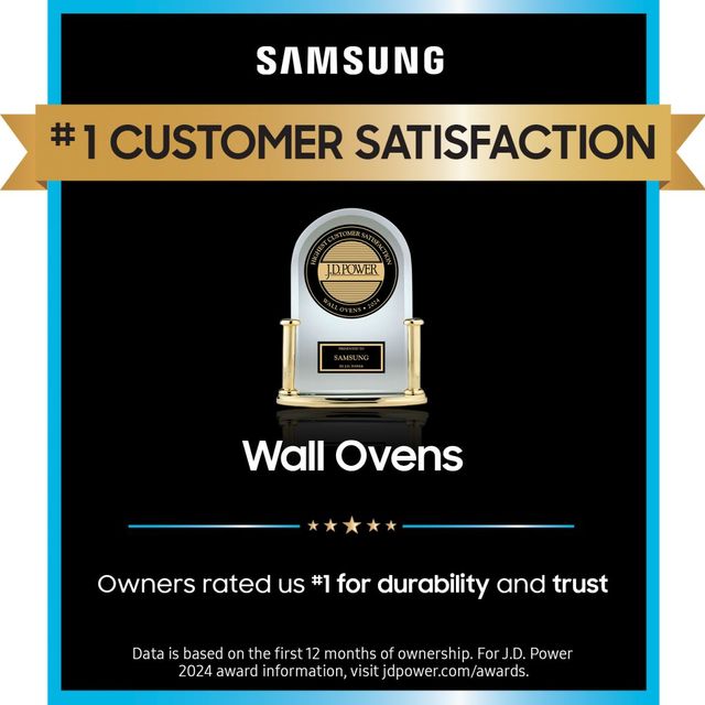 Samsung Bespoke 30" Matte Black Oven/Microwave Combination Electric Wall Oven-1