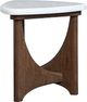 Magnussen Home® Arwen White End Table with Brown Base-2