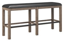 Emerald Home Benton Pecan Brown 60" Bar Height Bench
