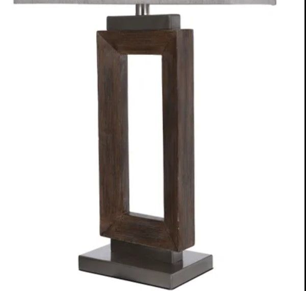 Stylecraft Eamon Brown/White Table Lamp-4
