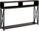 Monarch Specialties Inc. Espresso 48"L Open Shelve Hall Console Table with Black Metal Frame -0
