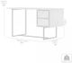 Armen Living Peridot Black/Natural Desk -3