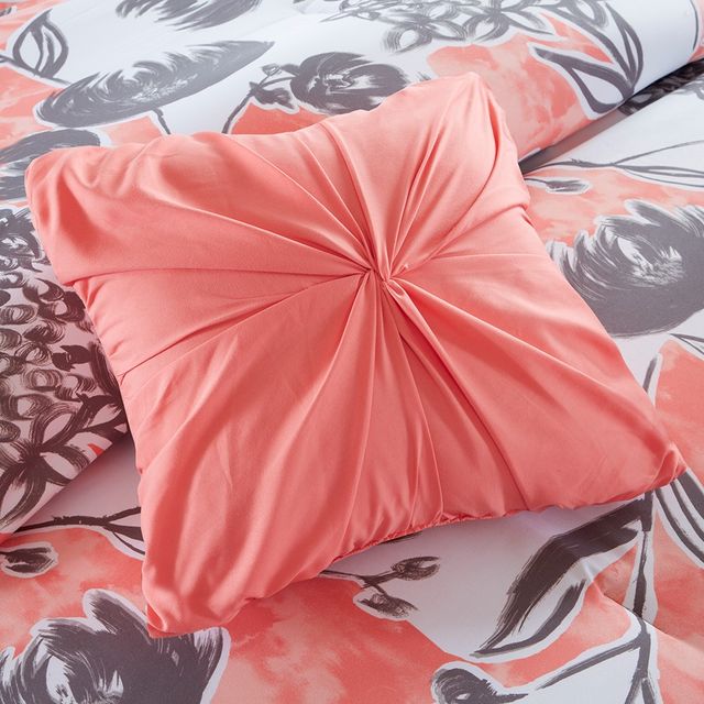 Olliix by Intelligent Design Marie Coral Full/Queen Comforter Set-3