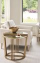 Tommy Bahama® Furniture Sunset Key Brooke Bunching Glass Top Accent Table with Champagne Base-1