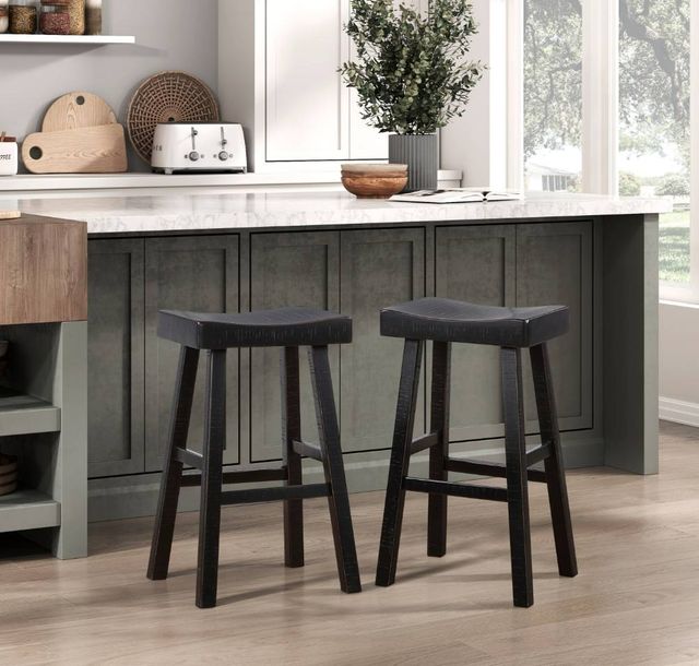 Homelegance® Caspian Black Pub Height Stool-1