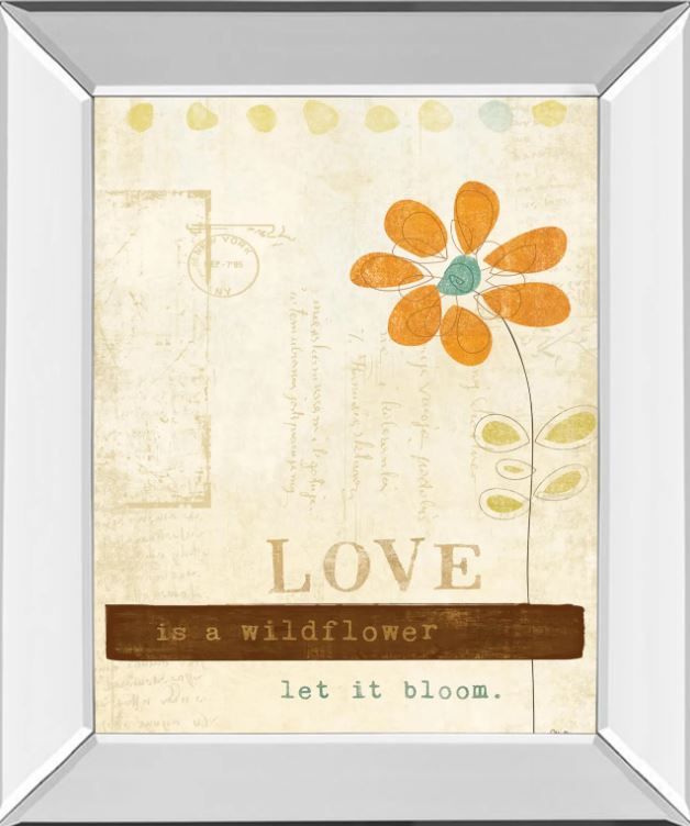 Classy Art Let Love Bloom by Mollie B Mirror Mirror Framed Wall Art-0