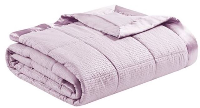 Olliix by Madison Park Cambria Lilac Twin Premium Oversize Down Alternative Blanket with 3M Scotchgard-0
