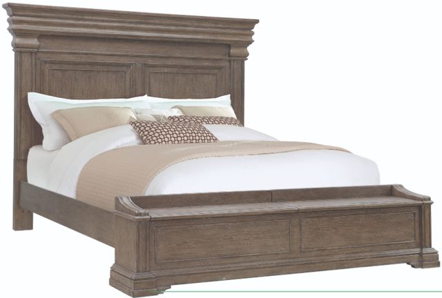 Pulaski™ Madison Ridge Natural Bark California King Panel Storage Bed-0