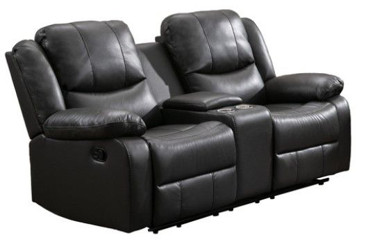 Mazin Furniture McLeod Gray Manual Reclining Loveseat-0
