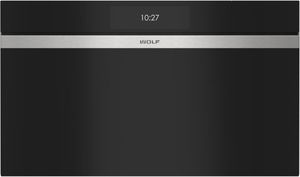 Wolf® M Series Contemporary 30" Black Single Electric Wall Oven