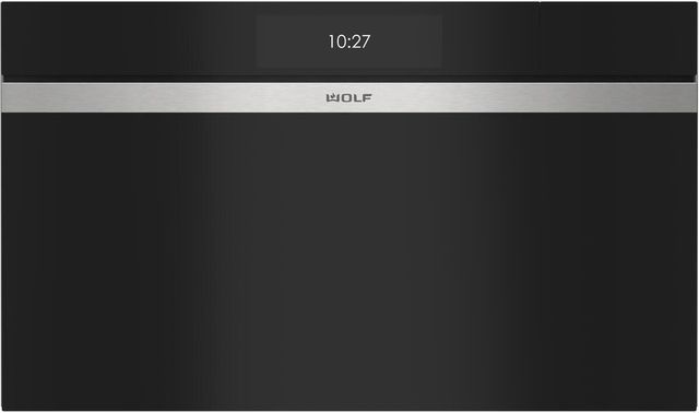 Wolf® M Series Contemporary 30" Black Single Electric Wall Oven-0