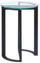 Olliix by INK+IVY Evan Black Round Glass Accent End Table-1