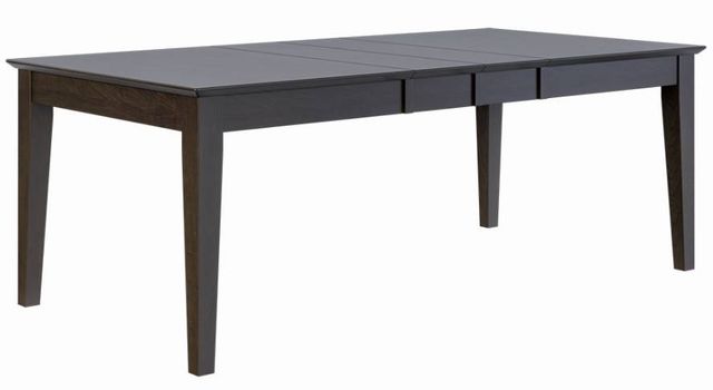 Country View Woodworking Customizable Gardiner 70" Sap Cherry Top Dining Table with 2-Leaves and Brown Maple Legs-0