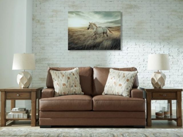 Benchcraft® VillaCourt Caramel Loveseat-3