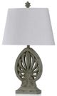Stylecraft Rome Sky Weathered Olive/White Table Lamp-0