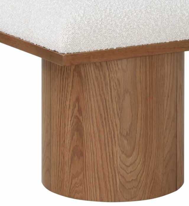 Meridian Furniture Pavilion 3-Piece Cream/Walnut 54" Modular Bench Set-3