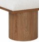 Meridian Furniture Pavilion 3-Piece Cream/Walnut 54" Modular Bench Set-3