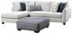Furniture of America® Chepstow 2-Piece Cream Left-Arm Facing Sectional and Chaise-0