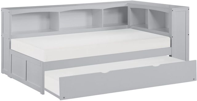 Homelegance® Orion Gray Youth Twin Bookcase Corner Bed with Trundle-3
