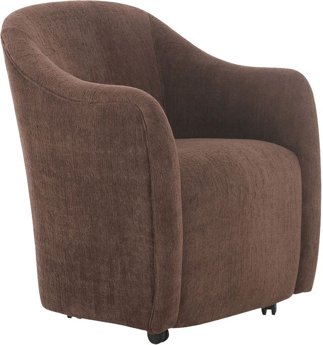 Moe's Home Collection Drava Dark Brown Rolling Dining Chair-0
