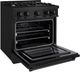 ZLINE Select 30" Black Stainless Steel Pro Style Dual Fuel Range-3