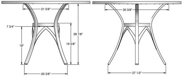 Amisco Customizable Kai Round Dining Table with 36" Solid Birch Top-2